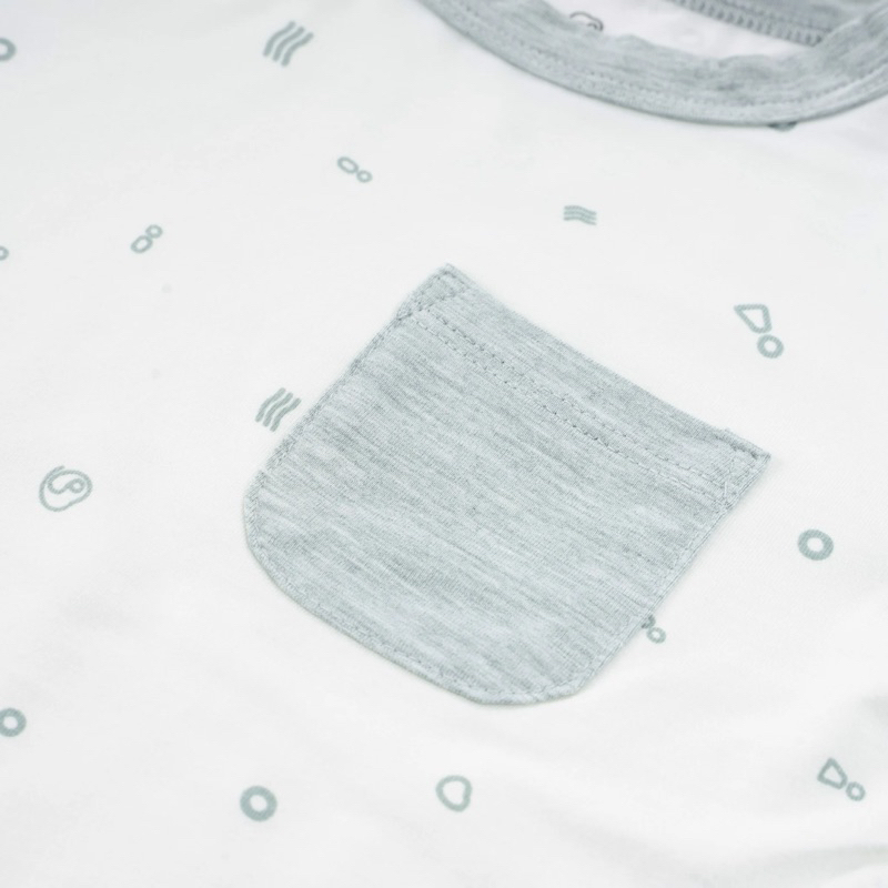 Bubaby Bộ dài tay cài vai Signature - Bambus BBB110108