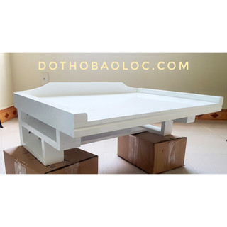 Bàn thờ treo tường gỗ sồi ngang 61cm trắng
