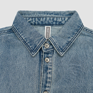 Áo sơ mi Denim form oversize Selected Montier