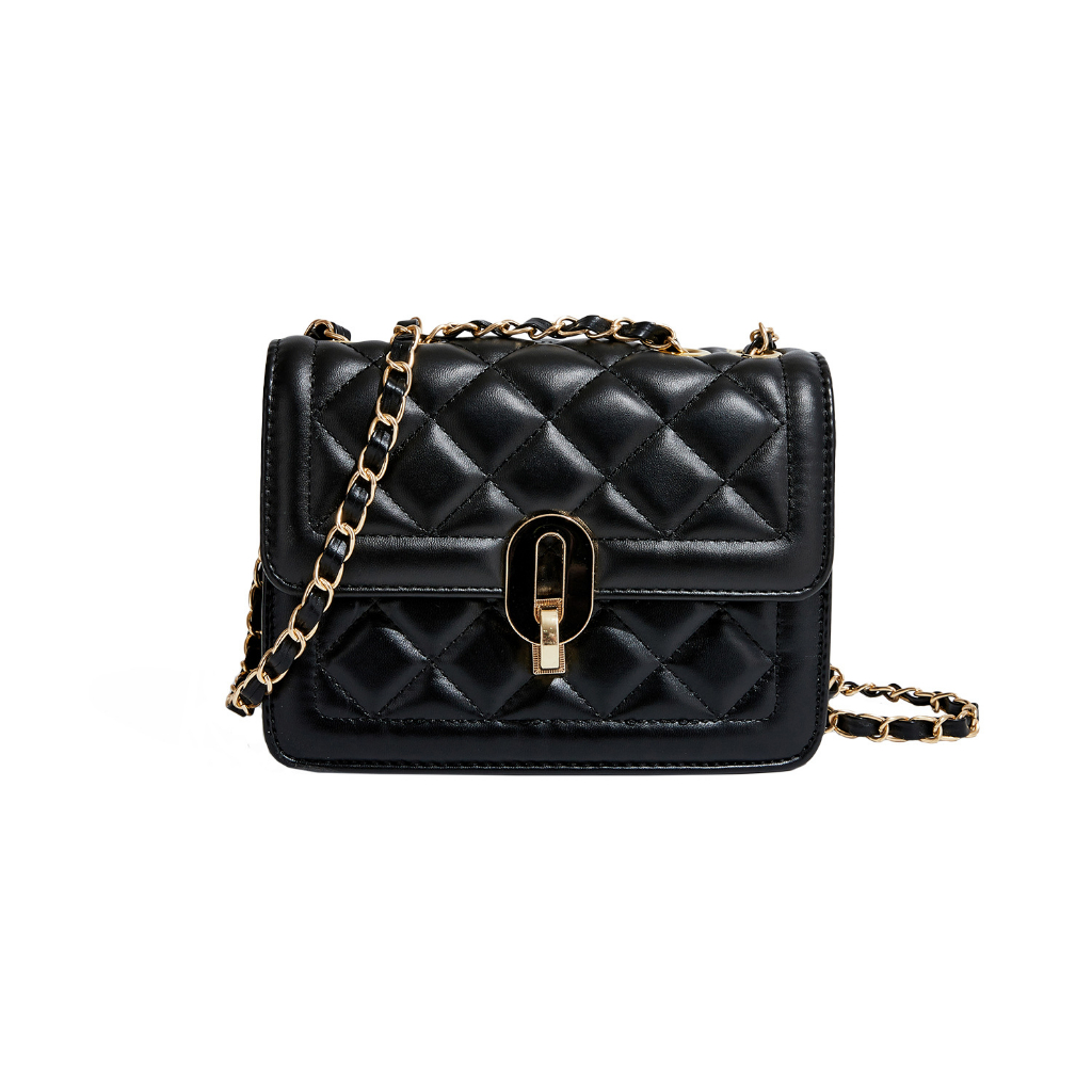 Túi đeo chéo nữ, túi đeo vai đẹp đi chơi thêu chỉ ô trám dáng basic PK 500