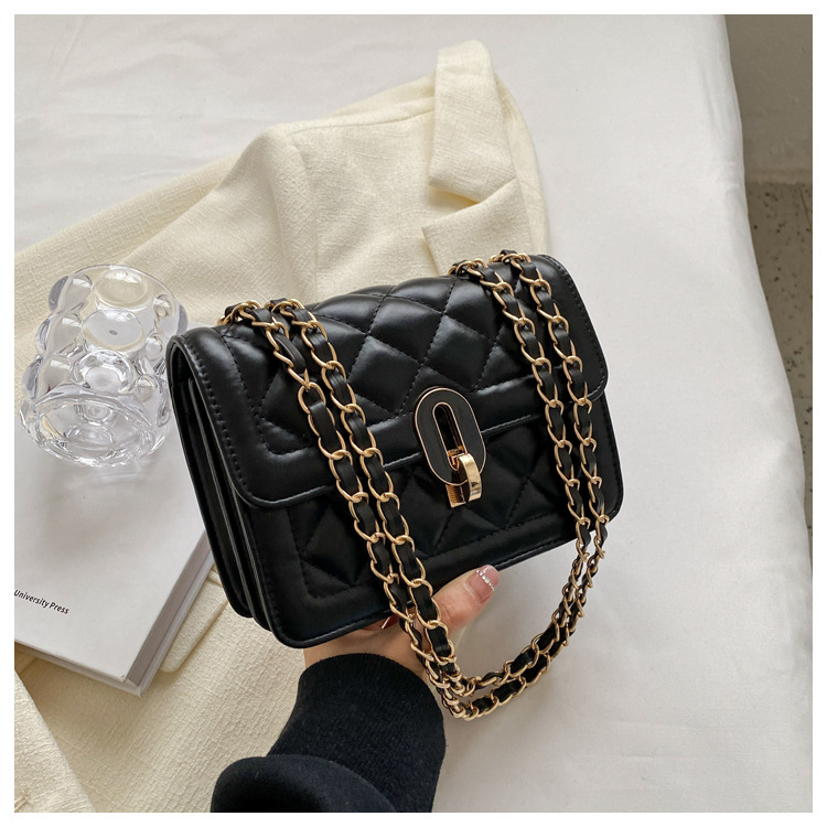 Túi đeo chéo nữ, túi đeo vai đẹp đi chơi thêu chỉ ô trám dáng basic PK 500