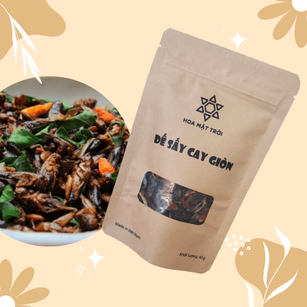 Dế Sấy Cay Giòn - Thực phẩm, Đồ Khô Chuẩn Nhậu