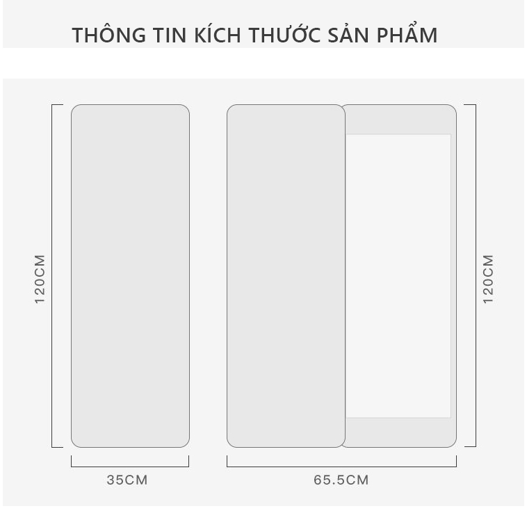 Gương toàn thân cánh trượt thông minh treo tường nhãn hiệu Larot - Lp263