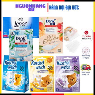 GIẤY THƠM QUẦN ÁO DENKMIT CHO MÁY SẤY, TÚI THƠM DENKMIT, TÚI THƠM TRẺ EM KUSCHEL GIẤY THƠM QUẦN ÁO LENOR- Nội địa Đức