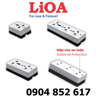 Ổ cắm lắp nổi LiOA , công tắc đơn lắp nổi LiOA , ổ cắm đơn,đôi,ba nổi LiOA ONC1/2/3KD và HN1X1S