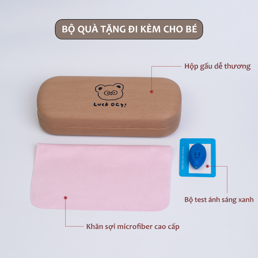 Kính Chống Ánh Sáng Xanh, Chống Cận Thị Cho Bé AORON Gọng Tròn TR An Toàn Bảo Vệ Mắt Điện Thoại Và Máy Tính - AK069