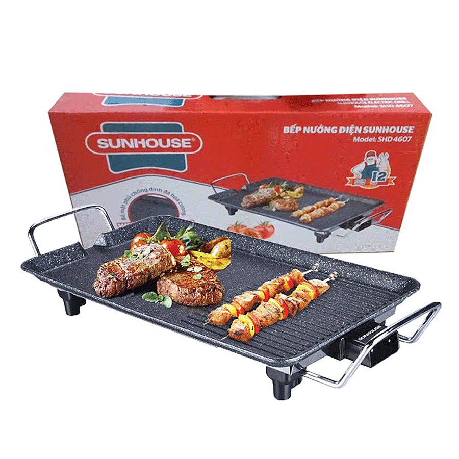 Bếp Nướng Điện Không Khói Công suất 1500W, Phủ 2 Lớp Chống Dính Siêu Bền Nhiều Chế Độ Nhiệt - KHO TCHQ12