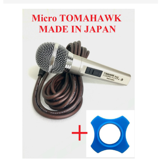 Mic Có Dây TOMAHAWK Made In Japan Hút Giọng, Hát Nhẹ, Hỗ Trợ Chống Hú Tốt,Khung INOX Cứng Cáp,Dây Chống Xoắn