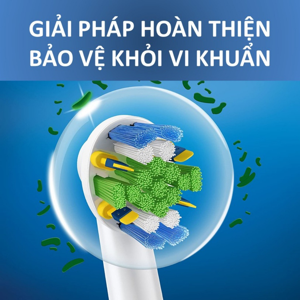 Set Bộ 4 Đầu Bàn Chải Đánh Răng Điện Minh House Cho Máy Oral B, Lông Mềm