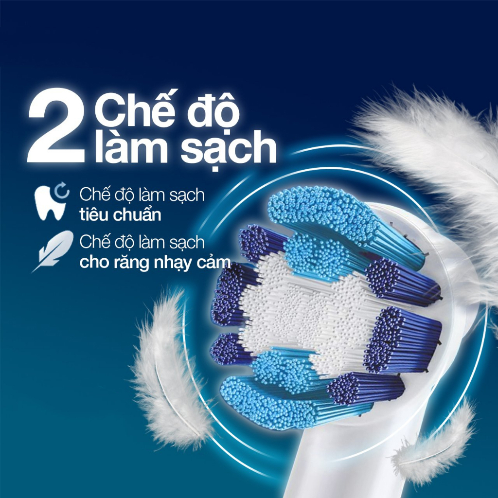 Set Bộ 4 Đầu Bàn Chải Đánh Răng Điện Minh House Cho Máy Oral B, Lông Mềm
