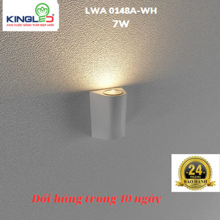 [CHÍNH HÃNG] Đèn LED GắnTường Kingled LWA0148A-WH 7W Vỏ Trắng Ánh Sáng Vàng Bảo Hành 2 Năm
