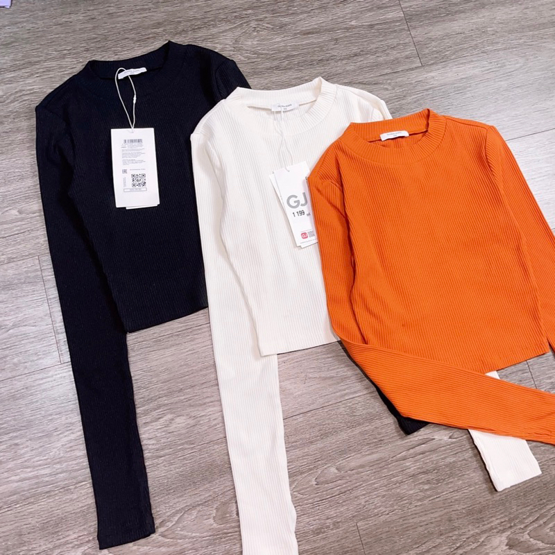 Áo cotton tăm croptop nữ GJ