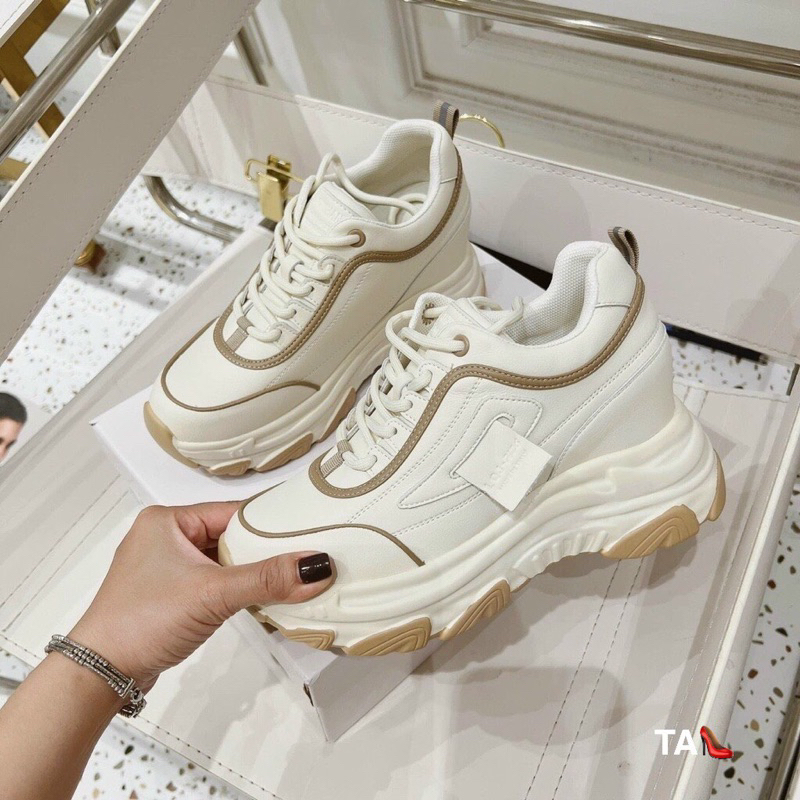 Giày thể thao nâng đế buộc dây cao 8cm tôn dáng, hàng quảng châu cao cấp đi bao êm