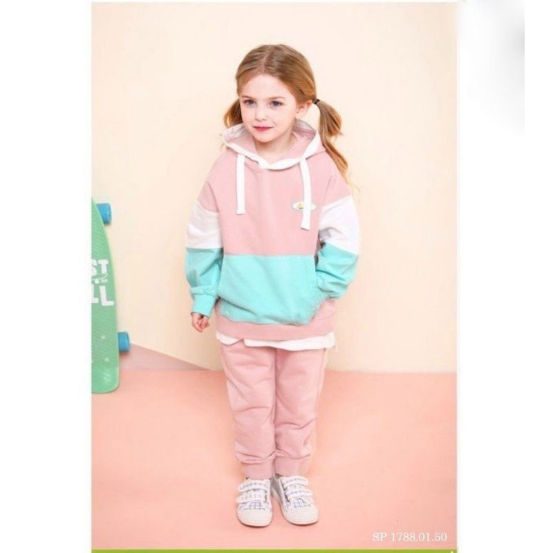 Bộ Jelispoon BG nỉ da cá áo Hoodie