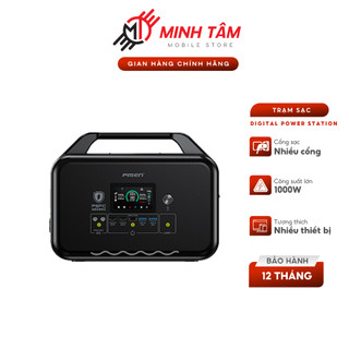 Trạm sạc di động, cấp điện ac & dc - digital power station 1000w lifepo4 - minh tâm