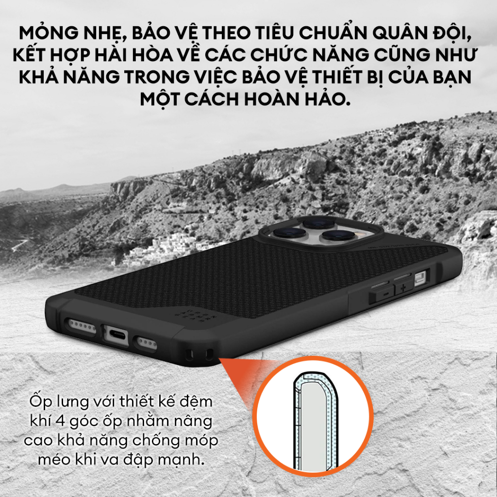 [Mã ELBAU5 giảm 5% tối đa 500K] Ốp Lưng UAG METROPOLIS LT Tương Thích Sạc Từ Tính Cho iPhone 14 Plus [6.7 INCH]