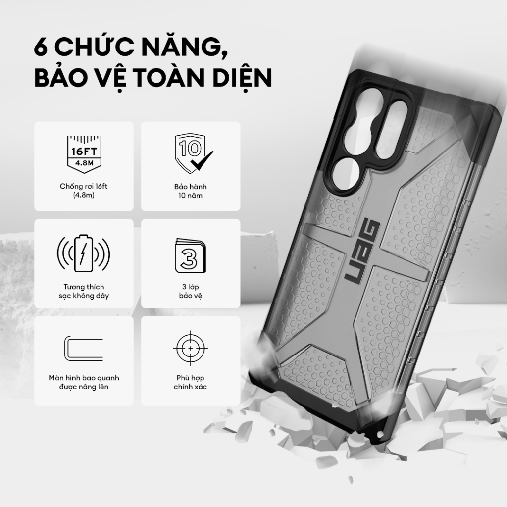 Ốp lưng UAG Plasma cho Samsung Galaxy S23 Ultra/S23 Ultra 5G [6.8-inch]