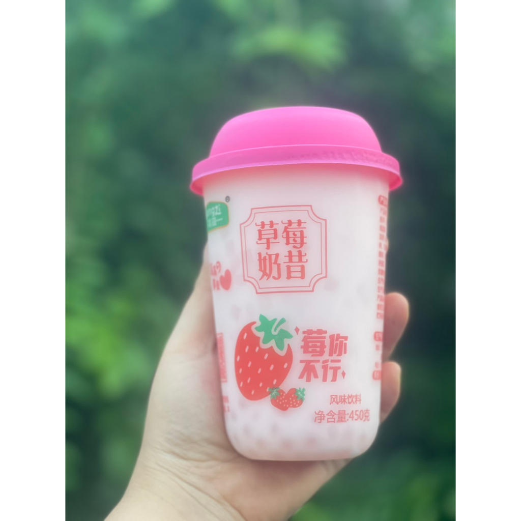 Sữa Lắc Trân Châu Hai Vị Dâu/Xoài HongZi 450ml