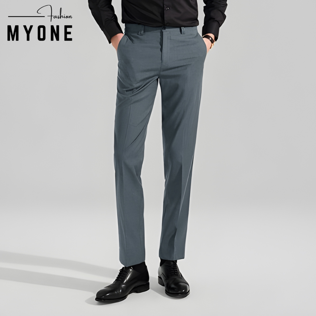 Quần tây âu nam form ngắn 5 màu chất liệu vải Cotton lạnh co giãn tốt Myone