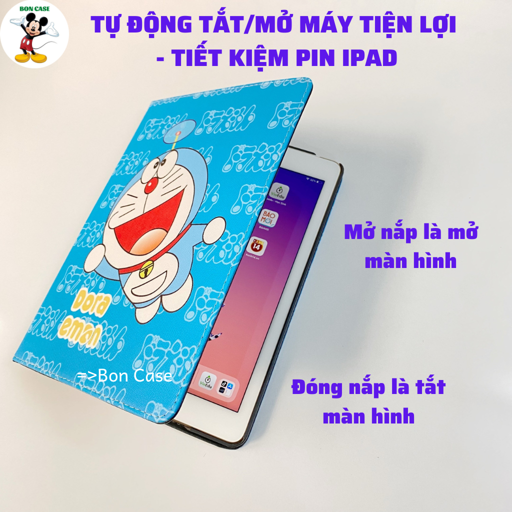 Ốp ipad Doraemon siêu cute ốp ipad Air 1-2-3 - Gen 5-6-7-8-9 - Pro 10.5...BON CASE