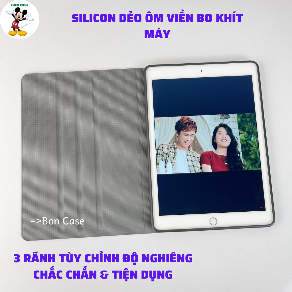 Ốp ipad silicon Luck cat cute ốp ipad Gen 5-6-7-8-9-10 -Pro 11-9.7-10.5 -Air 1-2-3-4-5...BON CASE