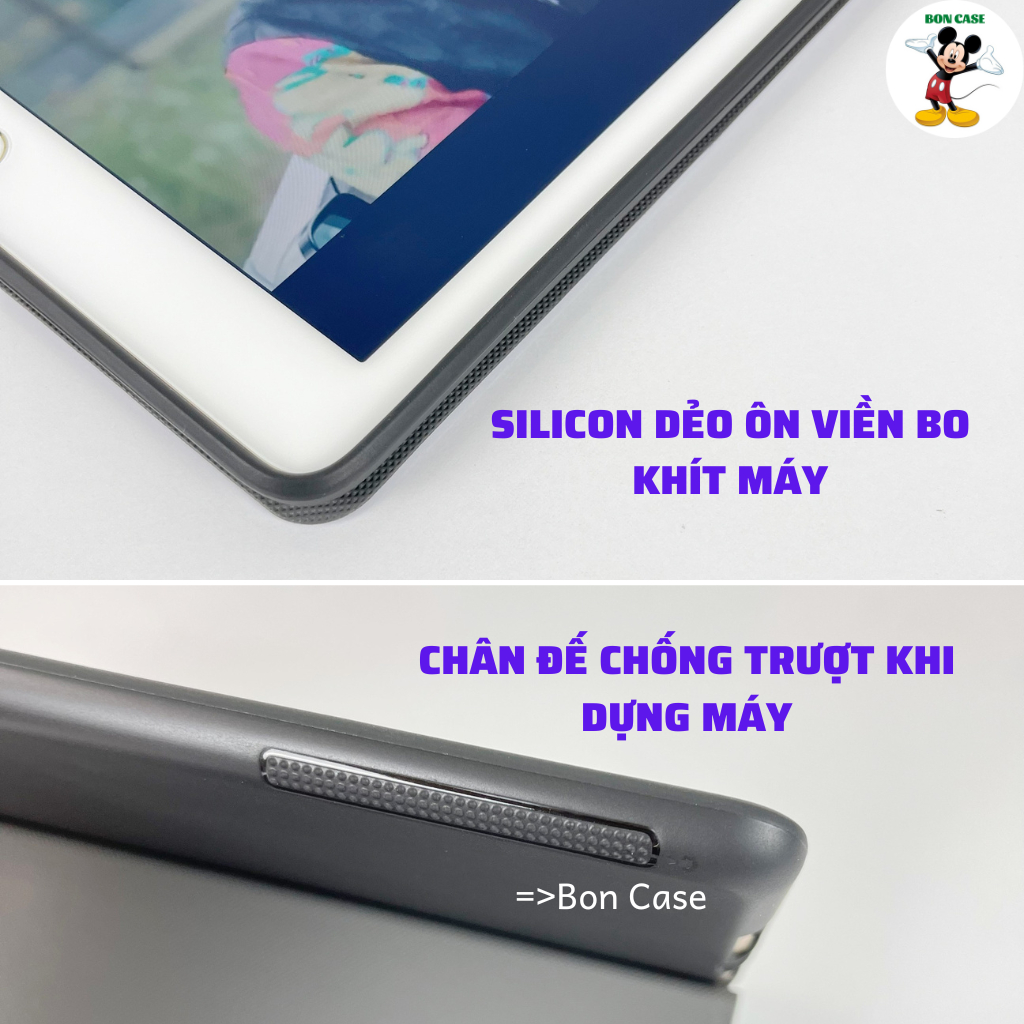 Ốp ipad silicon Luck cat cute ốp ipad Gen 5-6-7-8-9-10 -Pro 11-9.7-10.5 -Air 1-2-3-4-5...BON CASE