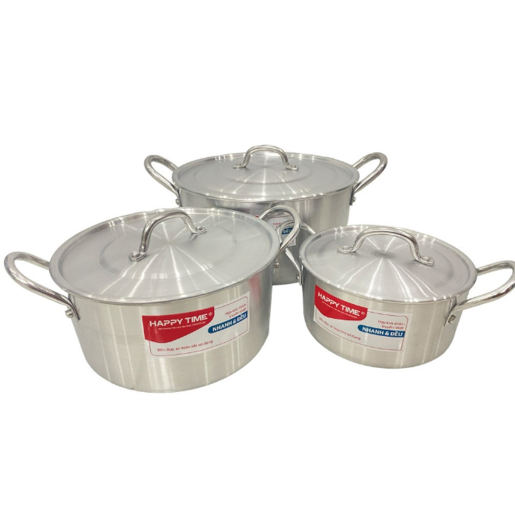 Nồi Nhôm SUNHOUSE Happytime HTP16-HTP329 Size 16đến 32cm)Dùng Trên Bếp Ga Và Bếp Hồng Ngoại Không Dùng Với Bếp Từ-KIMBAO