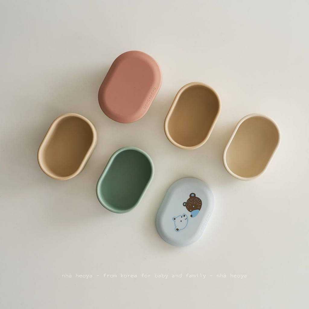 BÁT ĂN DẶM ĐẾ HÍT KÈM NẮP SILICON DONODONO