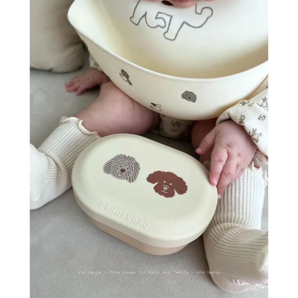 BÁT ĂN DẶM ĐẾ HÍT KÈM NẮP SILICON DONODONO