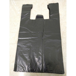 Túi nilon đen đựng rác, túi đen đóng hàng có quai loại đựng 5kg, 10kg, 25kg
