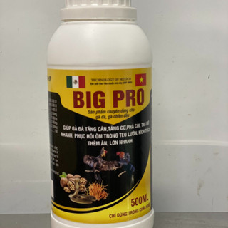  thuốc nuôi gà đá BIG PRO - Giúp Gà Đá Tăng Cân Tăng Cơ Phá Còi Tan Mỡ Kích Thích Thèm Ăn  chai 500ml   