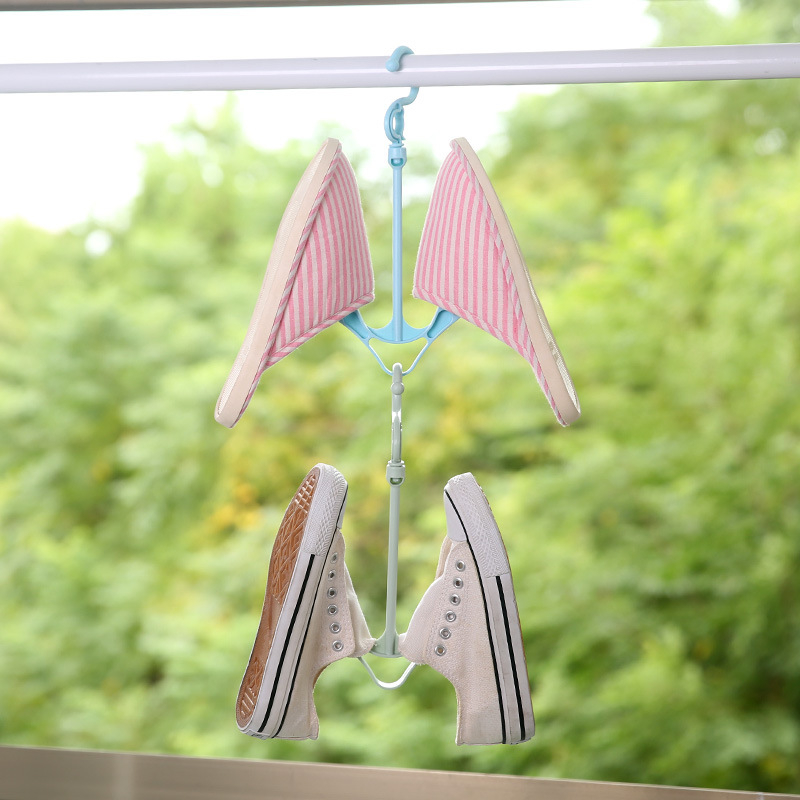 Móc Phơi Giày Dép 2 Chấu Thông Minh Đa Năng Xoay 360 độ PG3