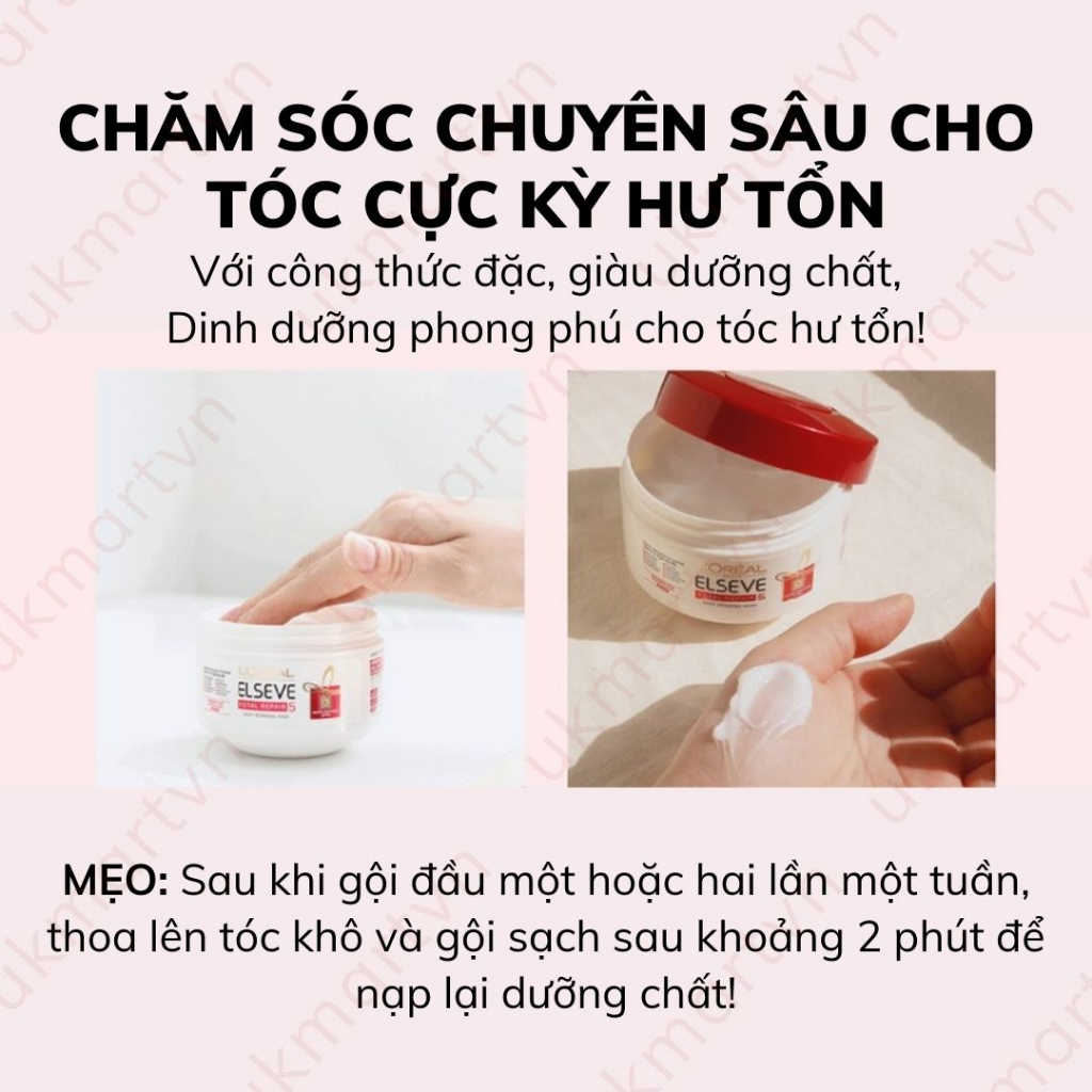 Kem ủ phục hồi tóc L'Oréal Paris Total Repair 5 200ml Mask Total Repair 5