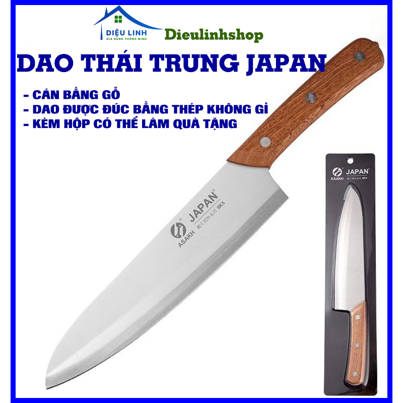 Dao Asakh Tiện Dụng, Làm Từ Thép Không Rỉ Dao Thái Hàng Nội Địa Nhật Bản Chính Hãng Siêu Bền dieulinhshop