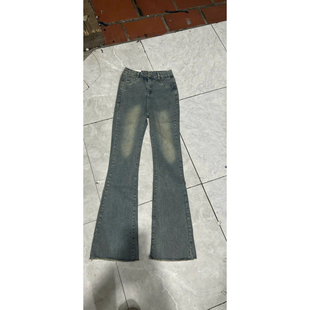 Quần jean cạp cao chất co dãn hàng QC loại 1