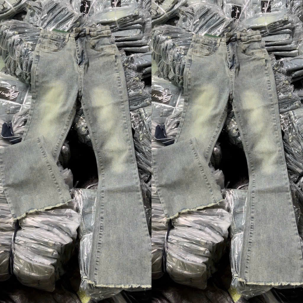 Quần jean cạp cao chất co dãn hàng QC loại 1