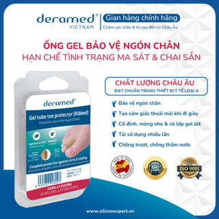 ỐNG GEL BẢO VỆ NGÓN CHÂN KHỎI MA SÁT & CHAI SẦN DERAMED ÊM ÁI VÀ GIẢM ĐAU TỨC THÌ  - 1 CẶP - NHẬP KHẨU CHÍNH HÃNG, SẢN X