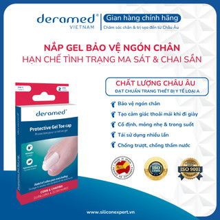 NẮP GEL BẢO VỆ NGÓN CHÂN KHỎI MA SÁT & CHAI SẦN DERAMED ÊM ÁI VÀ GIẢM ĐAU TỨC THÌ  - 1 CẶP - TÂY BAN NHA