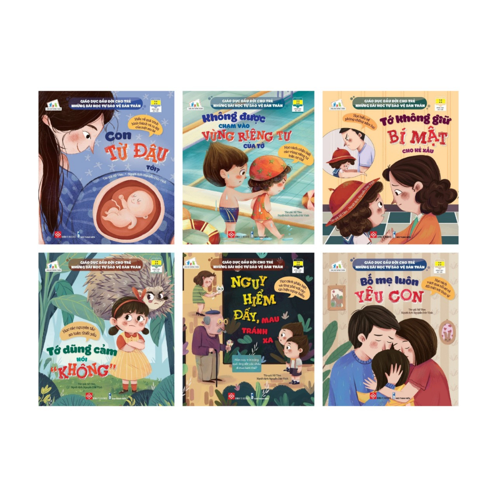 Sách - Trọn bộ 6 quyển Giáo dục đầu đời cho trẻ Những bài học tự bảo vệ bản thân ( 3 - 9 tuổi )