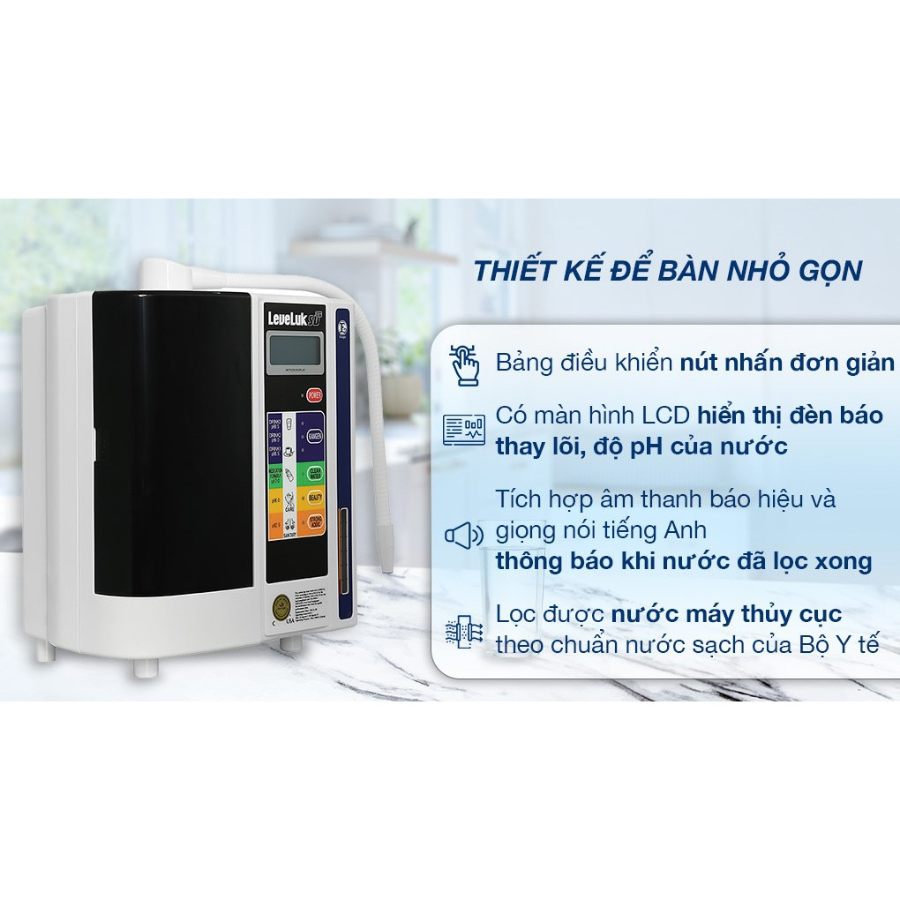 Máy lọc nước điện giải Ion kiềm KANGEN LEVELUK SD501, Bảo hành hàng chính hãng 100%
