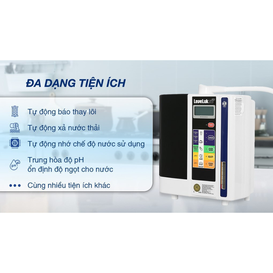 Máy lọc nước điện giải Ion kiềm KANGEN LEVELUK SD501, Bảo hành hàng chính hãng 100%