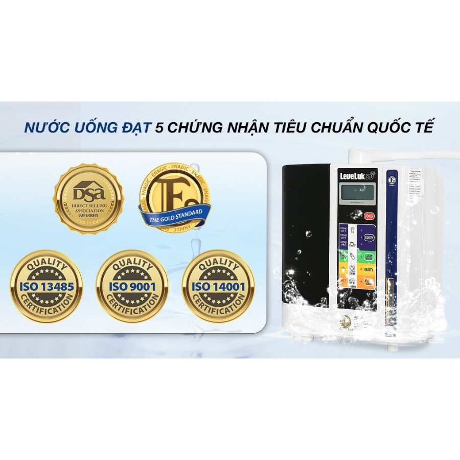 Máy lọc nước điện giải Ion kiềm KANGEN LEVELUK SD501, Bảo hành hàng chính hãng 100%