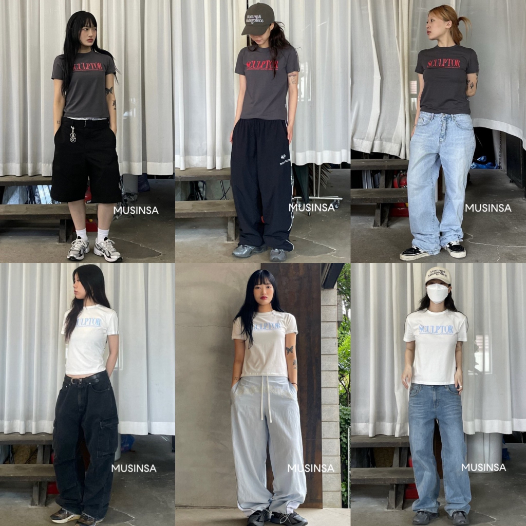 Áo Croptop SCULPTOR Classic Logo Piping Croptop