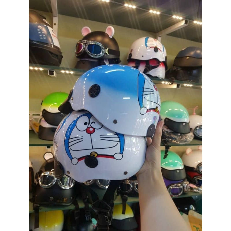 HOTTREND/ NÓN, MŨ BẢO HIỂM SƠN 2 LINE IN TEM DOREAMON