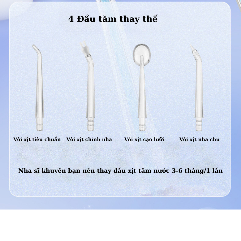 Máy Tăm Nước Cầm Tay SeaSy A9 Pro 3 Chế Độ Vệ Sinh Răng Miệng - Tặng Kèm 4 Đầu Tăm Chuyên Dụng