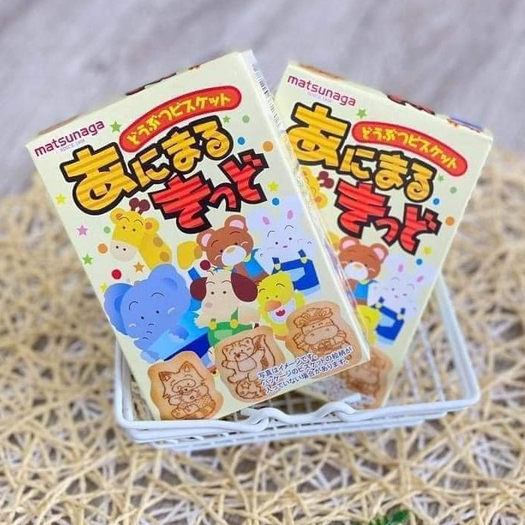 Bánh ăn dặm hình thú Matsunaga 35gr Nhật Bản
