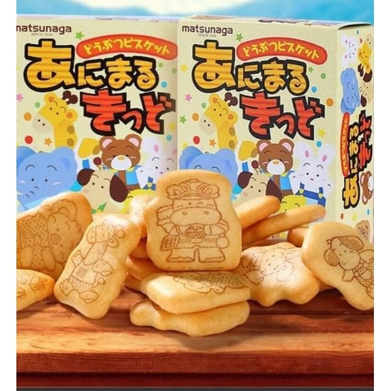 Bánh ăn dặm hình thú Matsunaga 35gr Nhật Bản