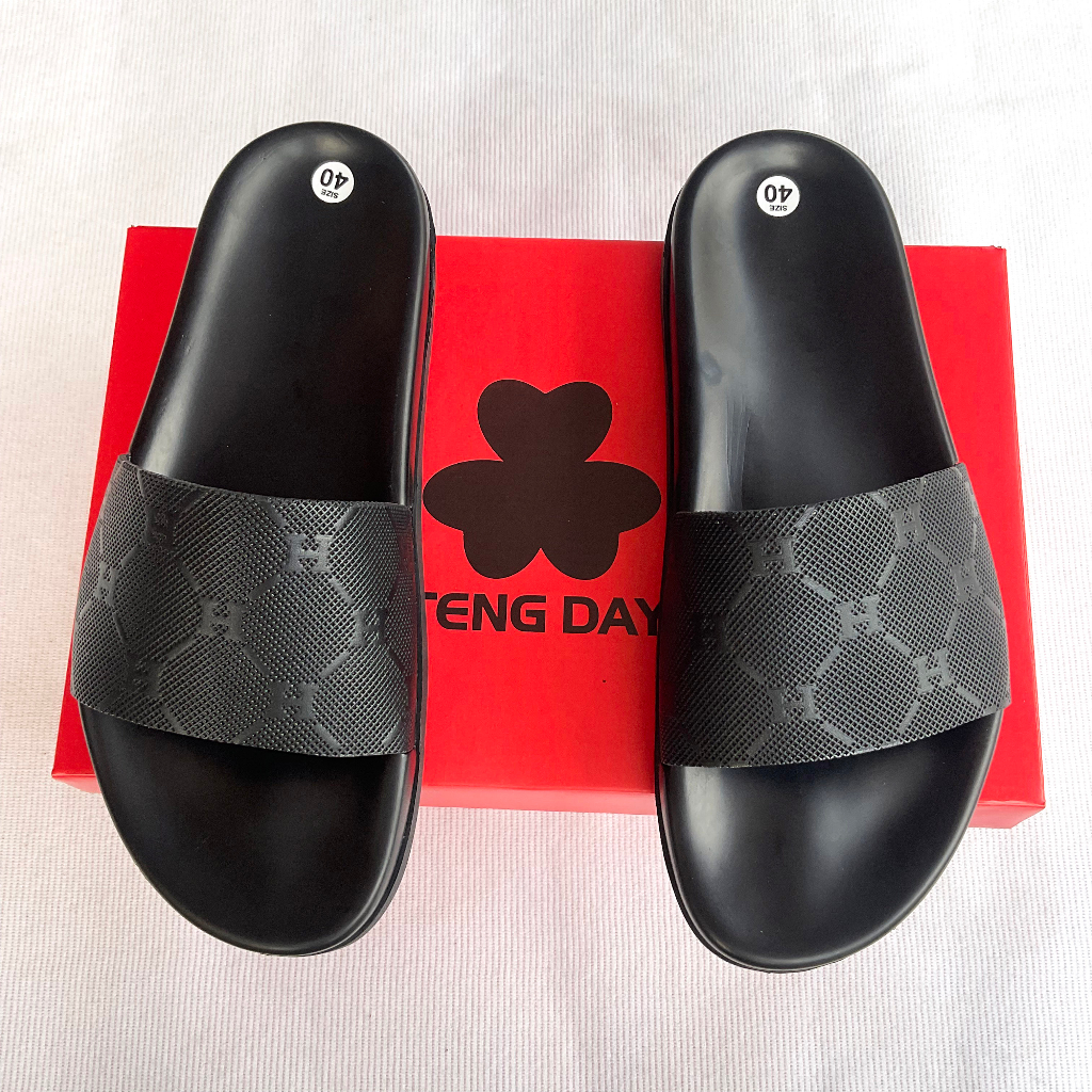 Dép Quai Ngang Da Cao Cấp Nam Nữ - Đế 4cm Giúp Tăng Chiều Cao, Thời Trang - Sang Trọng.Tengday Vietnam