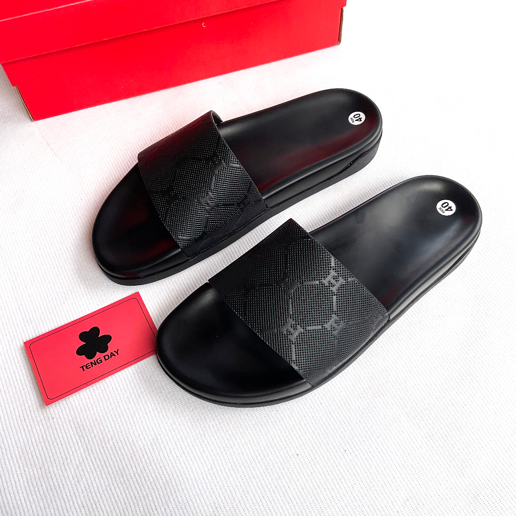 Dép Quai Ngang Da Cao Cấp Nam Nữ - Đế 4cm Giúp Tăng Chiều Cao, Thời Trang - Sang Trọng.Tengday Vietnam