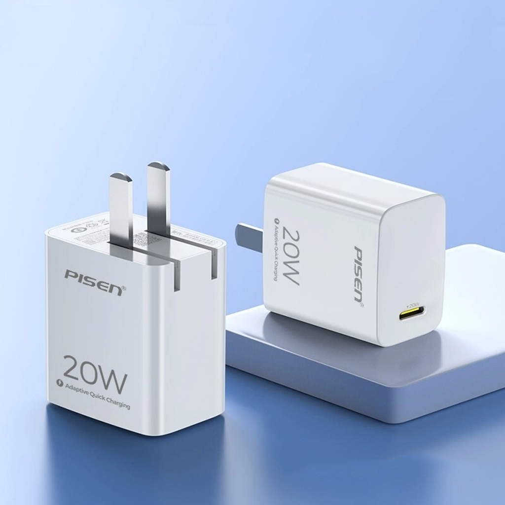 Bộ củ cáp sạc 20W PD Pisen - Sạc nhanh cho 8 đến 14 và nhiều dòng điện thoại [Pisen]